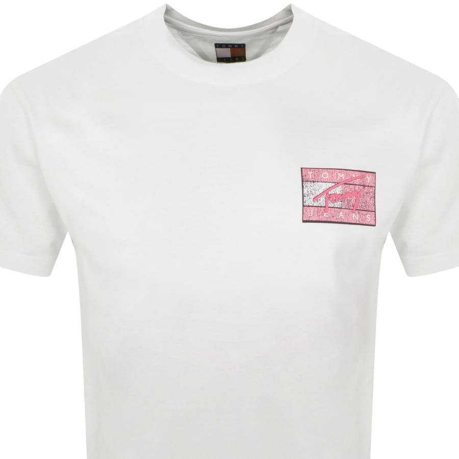 Tommy Jeans Flag T Shirt White